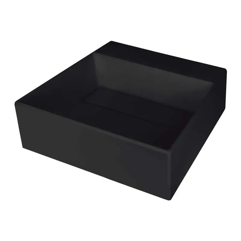 Premium Lavabo appoggio granito Puerto Padre Idrostile foro rubinetto Nero