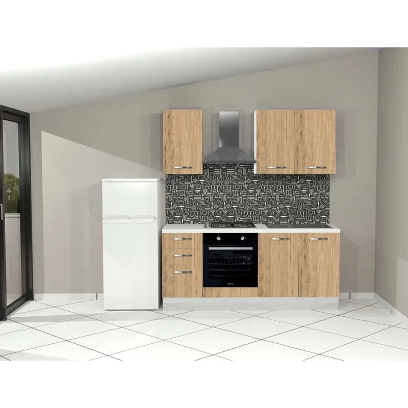 Cucina completa Taurus 195 cm dx nebraska Finale Uitverkoop