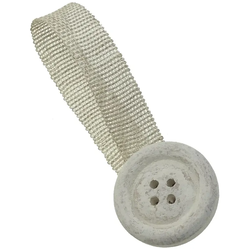 Bestseller Fermatende calamita Mini Clip Botton in legno shabby bianco 2 pz