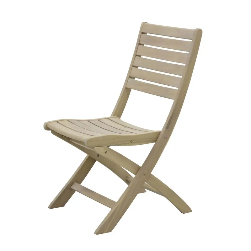 Direct Verzonden Sedia da giardino senza cuscino Chelse pieghevole in legno di acacia