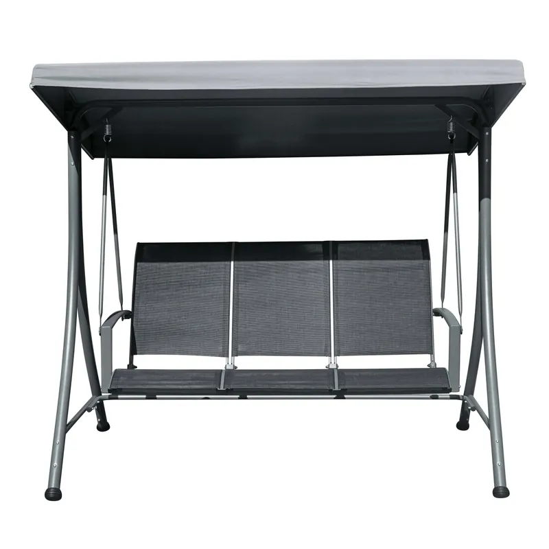 Weekendaanbieding Dondolo da giardino antracite e nero 3 posti