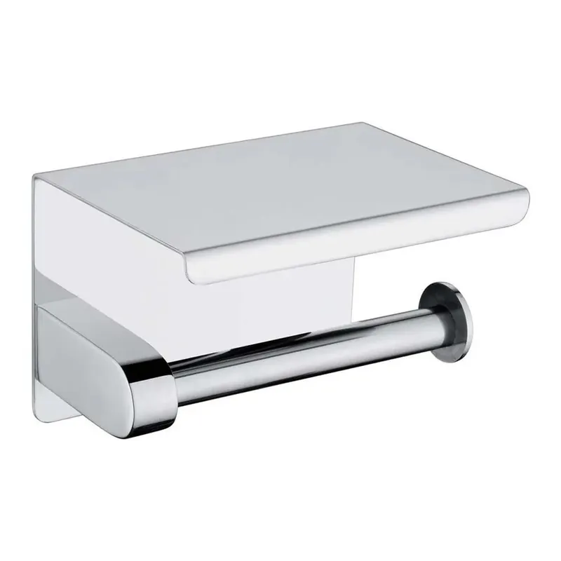 Hoge Kwaliteit Portarotolo a parete con ripiano Idrostile 133x105 mm cromo