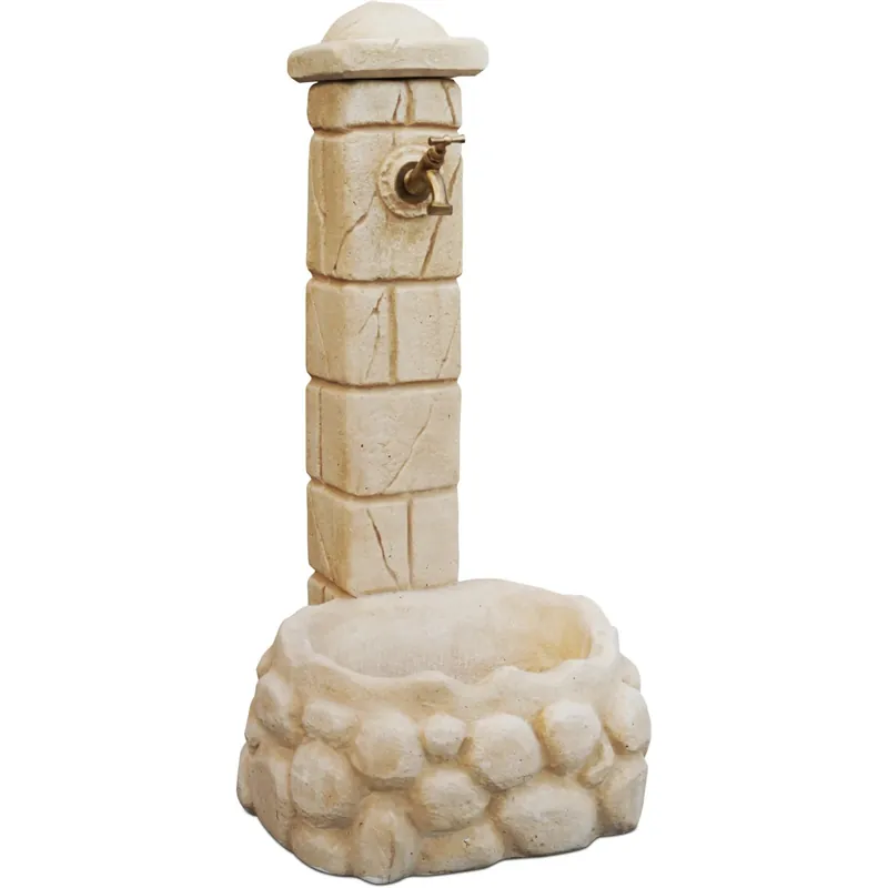 Fabrieksprijs Fontana da giardino Savona in cemento nocciola H 92 cm