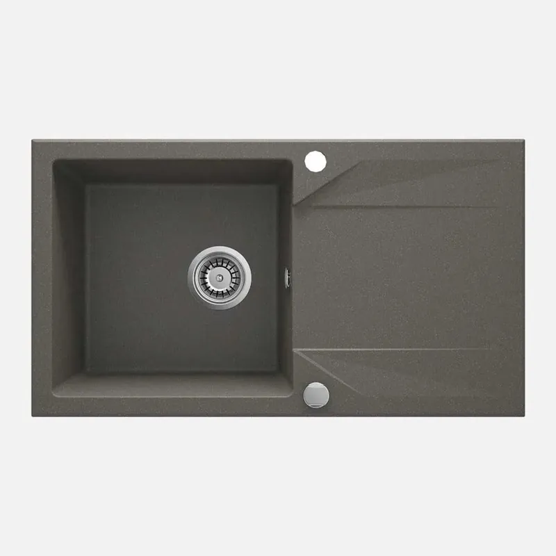 Lavello 1 vasca gocciolatoio Idrostile Banes 440x193 mm Antracite Metallizzato Koop Online