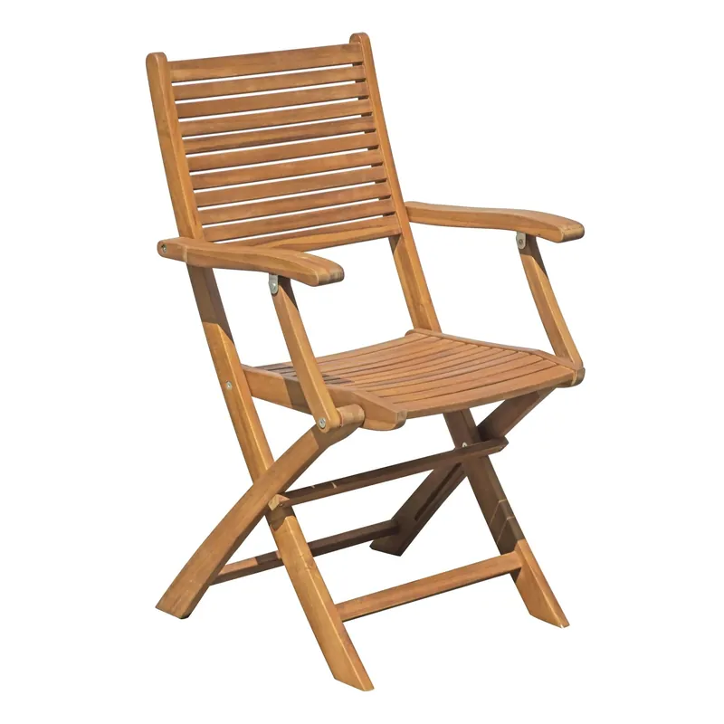 Sedia da giardino con braccioli pieghevole in legno Snelle Levering