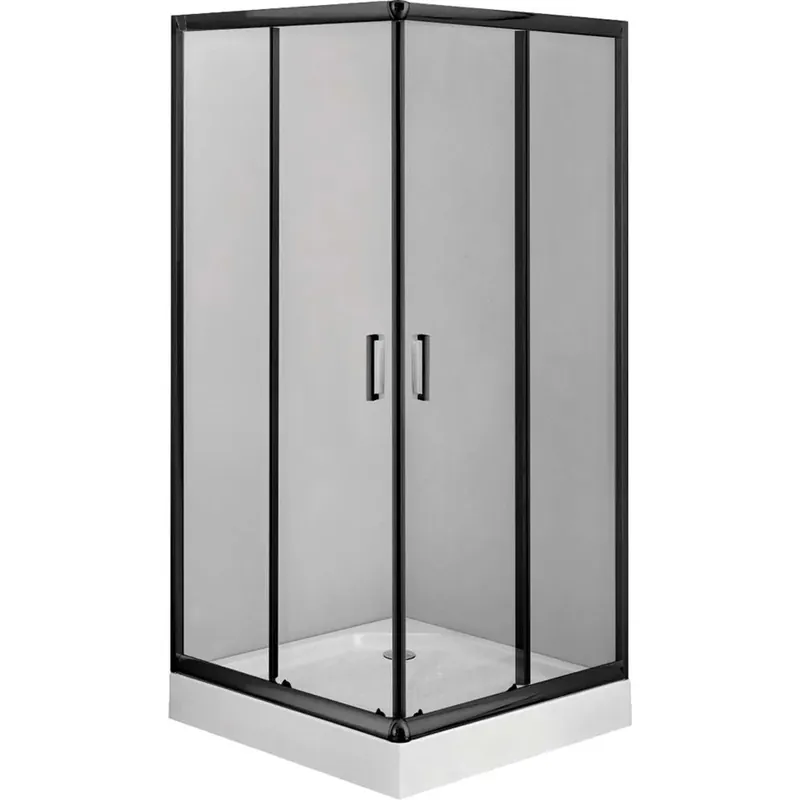 Dagaanbieding Cabina doccia Juraguá con piatto quadrato Caimito Idrostile 900x1850 mm nero