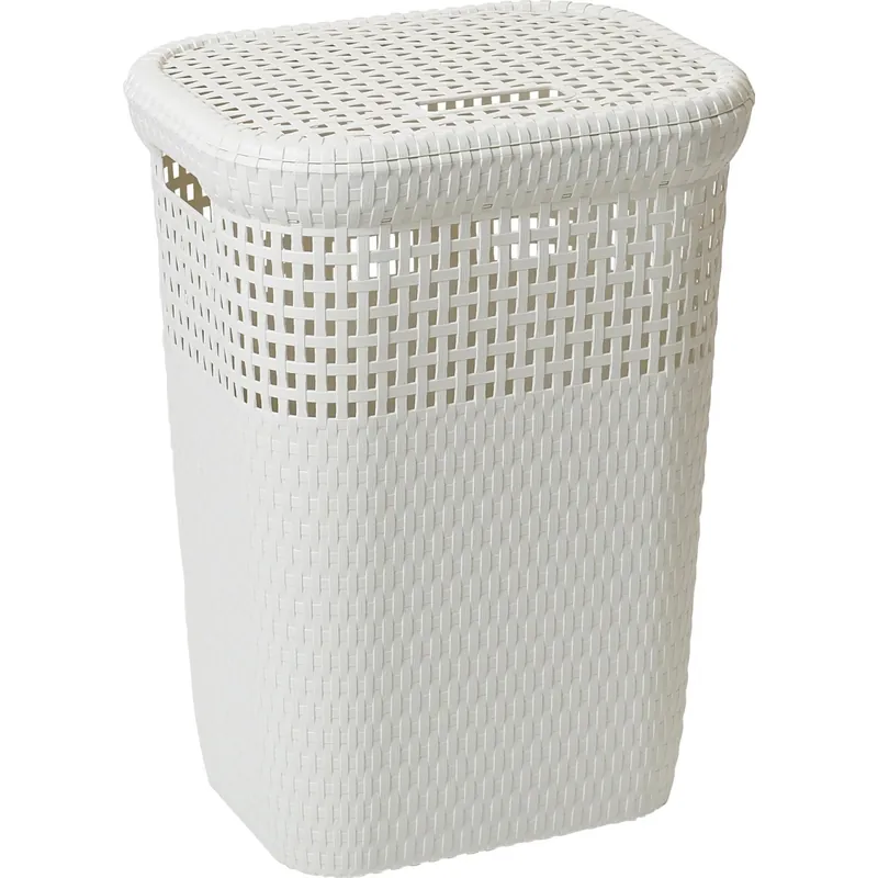 Cesto portabiancheria Laundry Basket 60 l bianco Snelle Levering