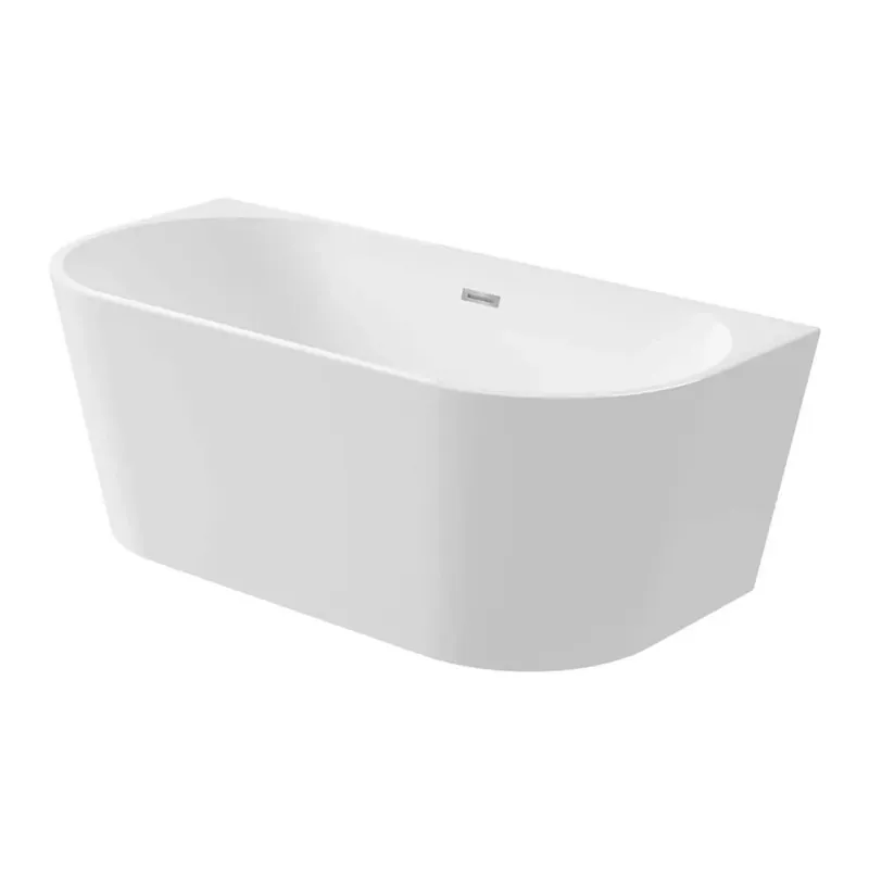 Vasca da bagno Limonar 160 cm a parete o freestanding bianco in acrilico Laatste Versie