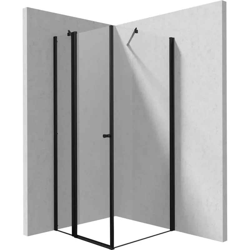 Koop Online Cabina doccia quadrata Coliseo Idrostile Kerria 800x2000 mm nero