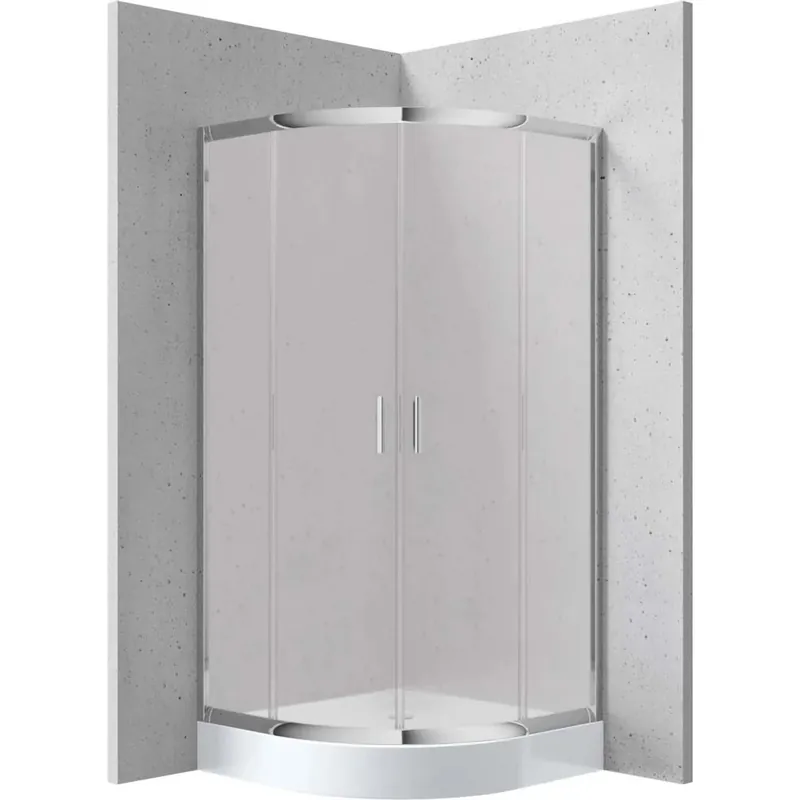 Beste Prijs Cabina doccia Juraguá con piatto semicirc Caimito vetro op 900x160mm bianco