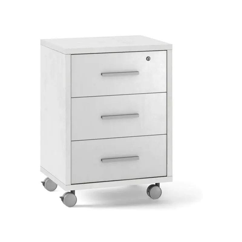 Lage Prijs Cassettiera ufficio 3 cassetti 41x51x71 cm ossido bianco