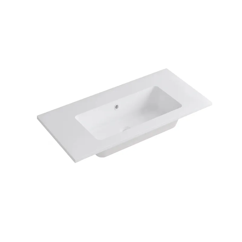 Fabrieksprijs Lavabo in marmoresina centrale 90 cm Bianco opaco