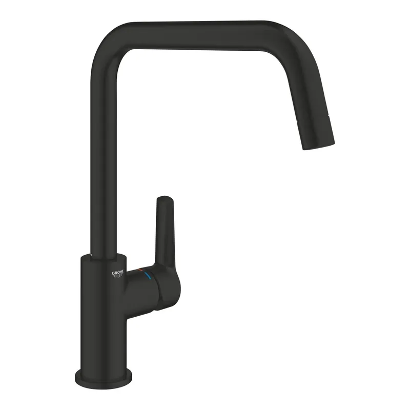 Gereduceerde Prijs Rubinetto cucina monocomando Grohe canna alta per Start nero
