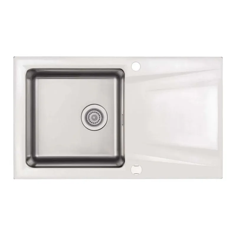 Meest Verkocht Lavello 1 vasca con gocciolatoio Idrostile Mapos 500x220 mm Alabastro
