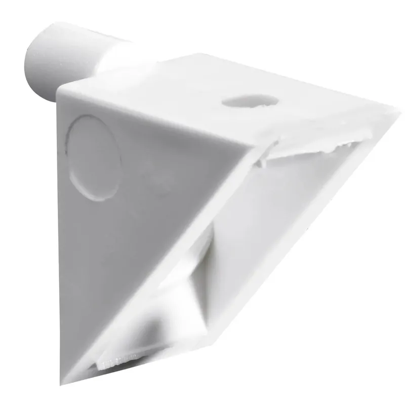 Supporto per ripiani angolare plastica 5 mm bianco Rechtstreeks Van De Fabrikant