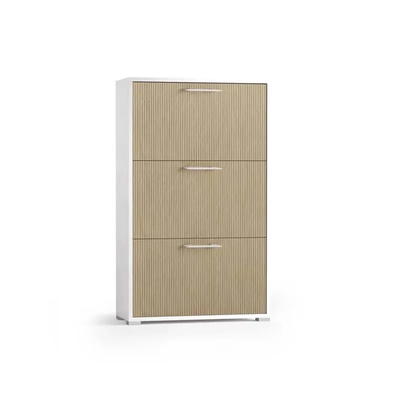 Op = Op Scarpiera 3 ante doppia profondità in plastica 67x28x112 cm bianco