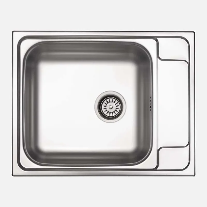 Lavello 1 vasca quadrata gocciolatoio Idrostile Cidra 500x165 mm acciaio inox Bestseller