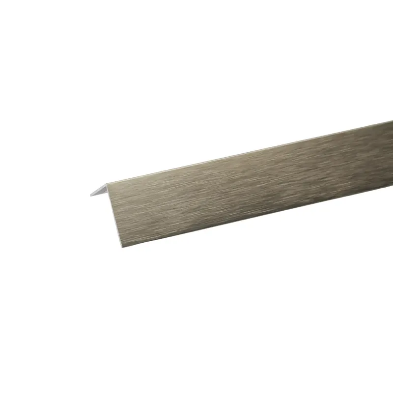 Profilo angolare a L 1 m 30x15 mm alluminio titanio spazzolato Premium