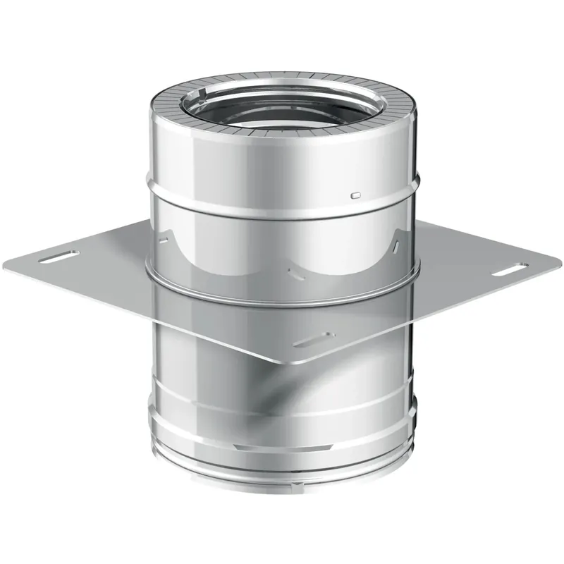Piastra con elemento dritto d.80/130 inox sp.0,5 mm Bestel Nu