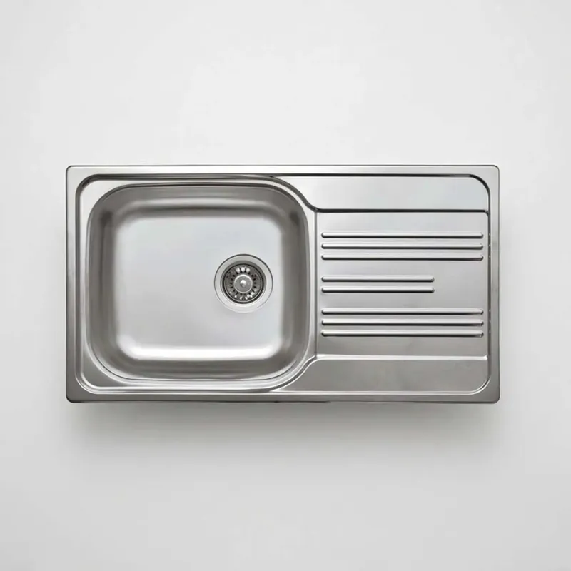 Speciale Aanbieding Lavello 1 vasca rettangolare gocciolatoio Jobabo 435x160 mm acciaio inox
