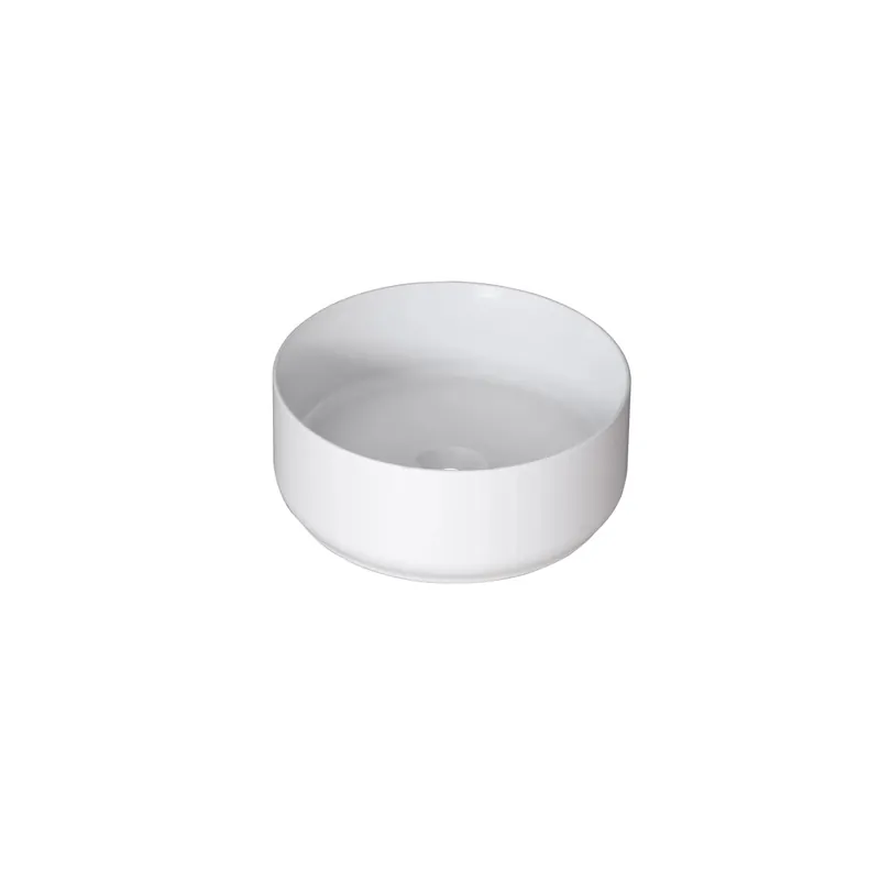 Lavabo da appoggio rotondo in ceramica 36x12x36 cm Bianco Fabrieksprijs