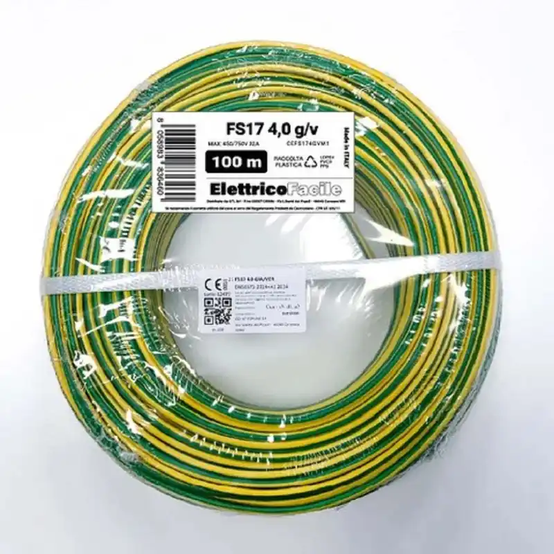 Cavo FS17 1x4 mm² 100 m in matassa giallo-verde Koop Online