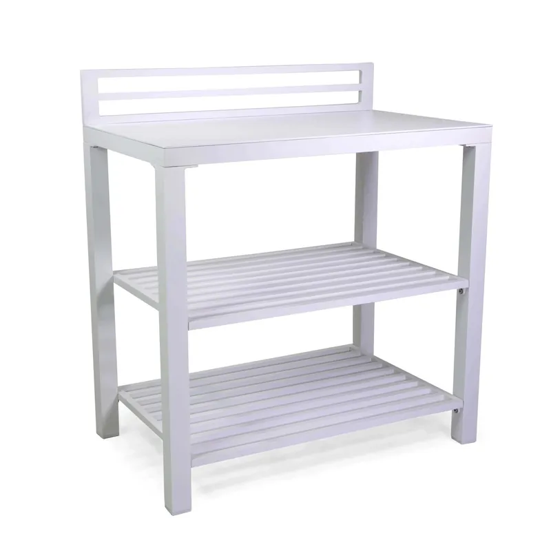 Must-Have Armadio da esterno basso in alluminio bianco 90x56x100 cm