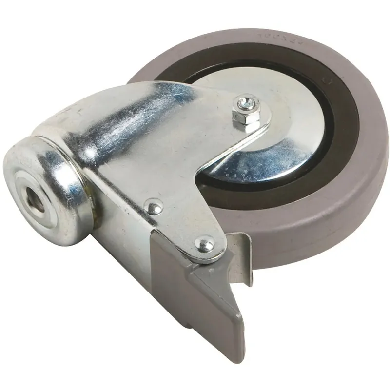 Weekendaanbieding Rotella orientabile con foro bloccaggio e ruota in gomma Ø 100 mm 55 kg