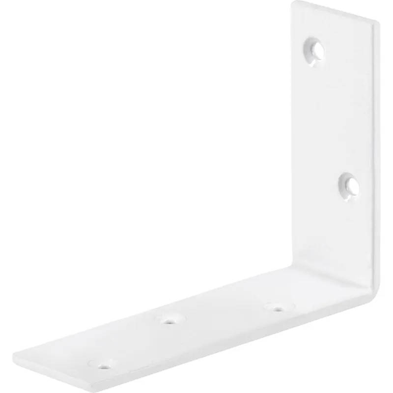Staffa angolare acciaio verniciato a polvere 100x75x30 mm bianco Betrouwbaar