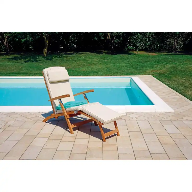Poltrona da esterno Steamer in teak 58x163x94/100 Koop Online