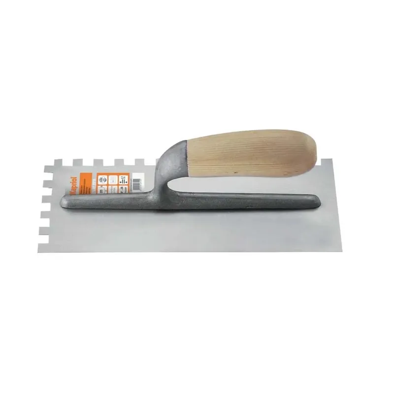 Frattone dentato USA con manico in legno 12x28 cm Betaalbaar