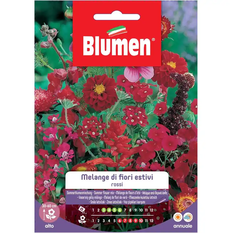 Semi Blumen Melange di fiori estivi rossi Gecertificeerd