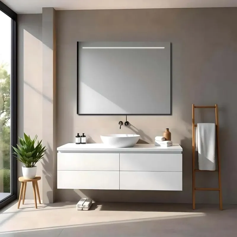 Specchio con fascia retroilluminata VALDUS 90x60 cm Hoge Kwaliteit