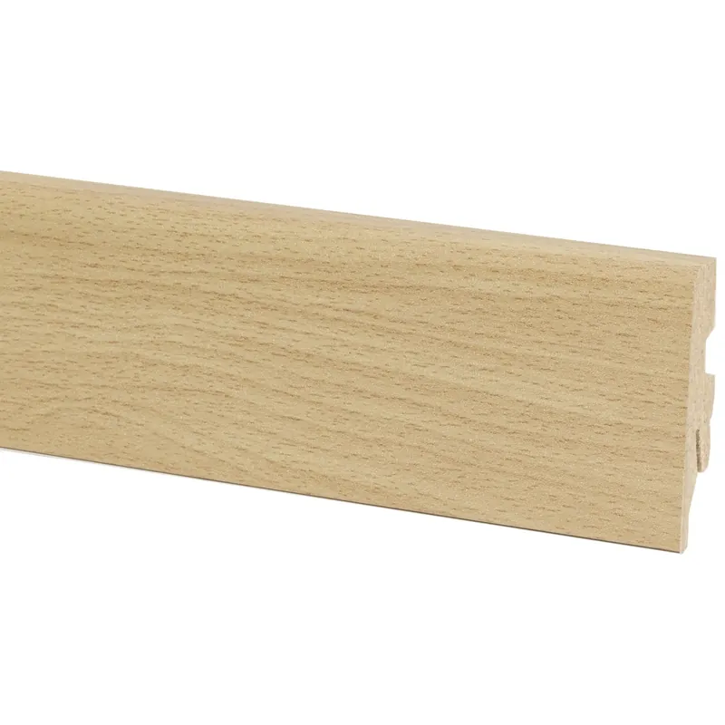Battiscopa in HDF faggio H 6 cm Gereduceerde Prijs