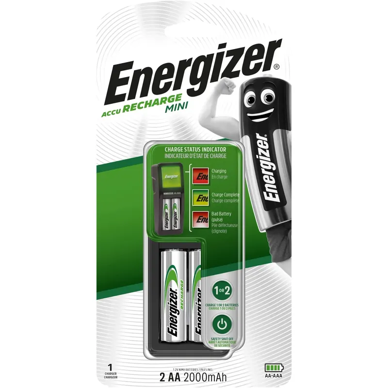 Caricabatterie Energizer NiMH Mini Charger 2xAA 2000 mAh batterie incl. Aanbieding
