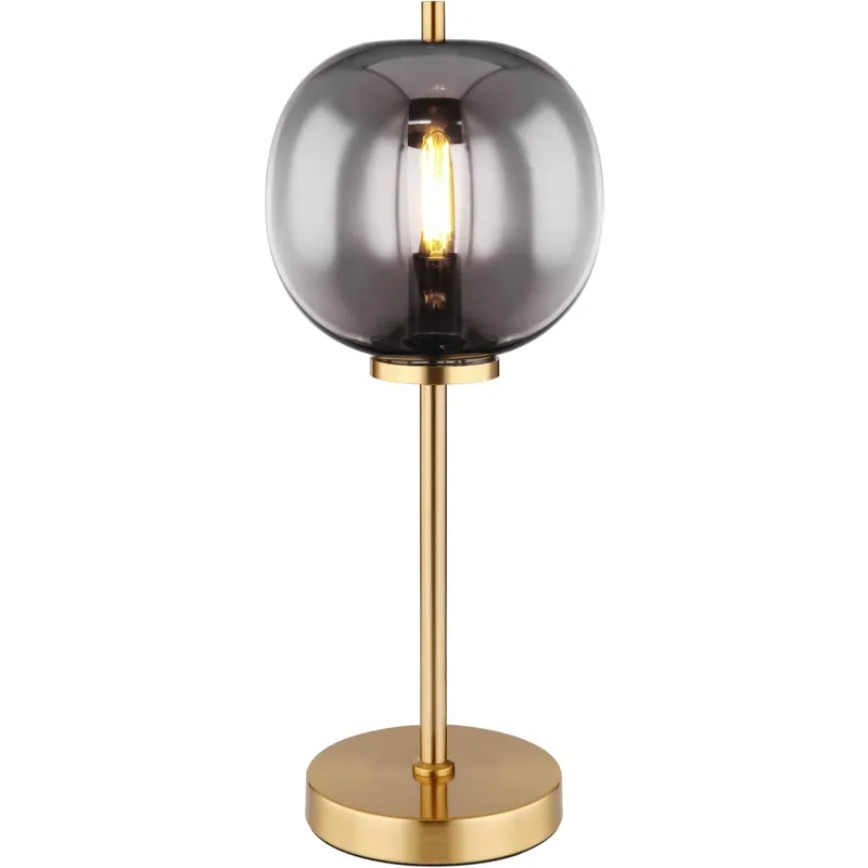 Lampada da tavolo Blacky I E14 max. 40 W IP20 H 45 cm ottone opaco fumè Superprijs