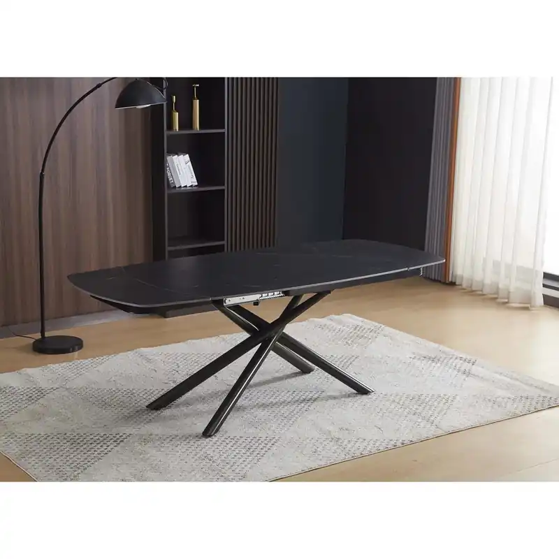 Tavolo allungabile da pranzo Astrid marmo nero 140x90x76 cm Fabrieksprijs