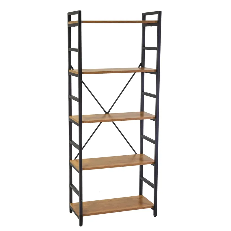 Scaffale in metallo e legno Achille 5 piani 60x28x151 cm Express Levering