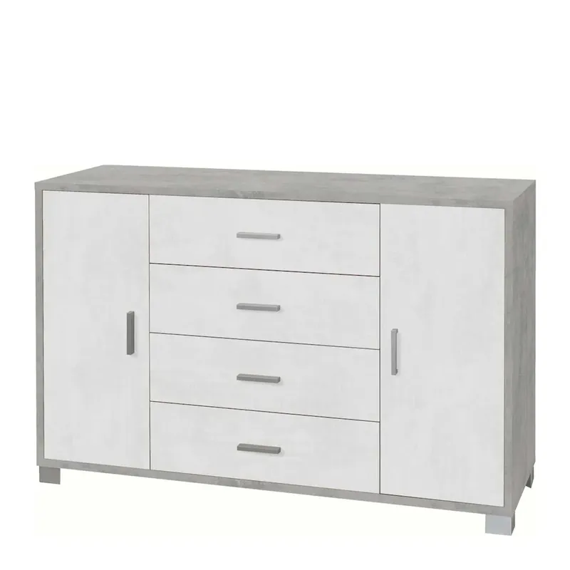 Premium Mobile cassettiera in kit Sarmog 4 cassetti 112x70x41 cm cemento