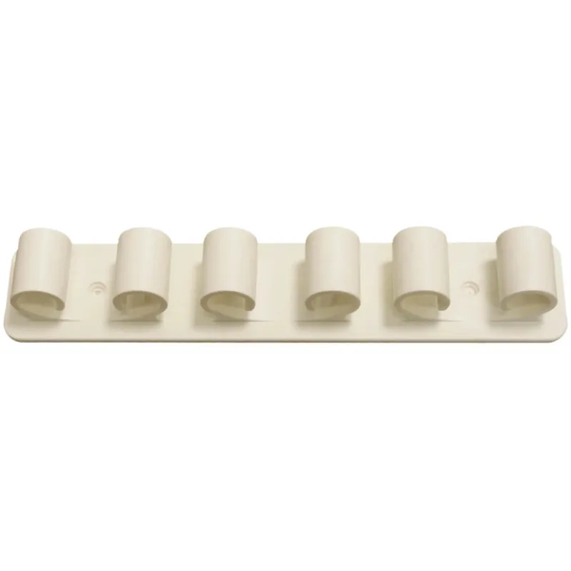 Portascopa adesivo in plastica 3 posti bianco Shop Nu