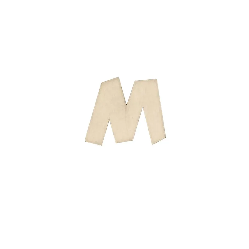 Lettera M decorativa in legno 4 cm Aanbieding