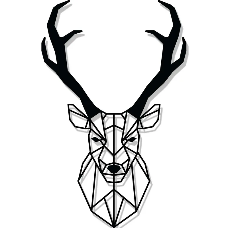 Op = Op Sagoma in metallo Reindeer decorazione per parete 47x67 cm