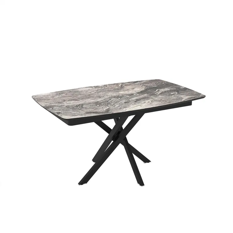 Tavolo allungabile da pranzo Filis nero 145x90x476 cm Merkproduct