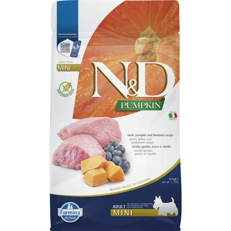 Croccette per cani N&D Adult Mini agnello e mirtilli 800 g Shop Nu
