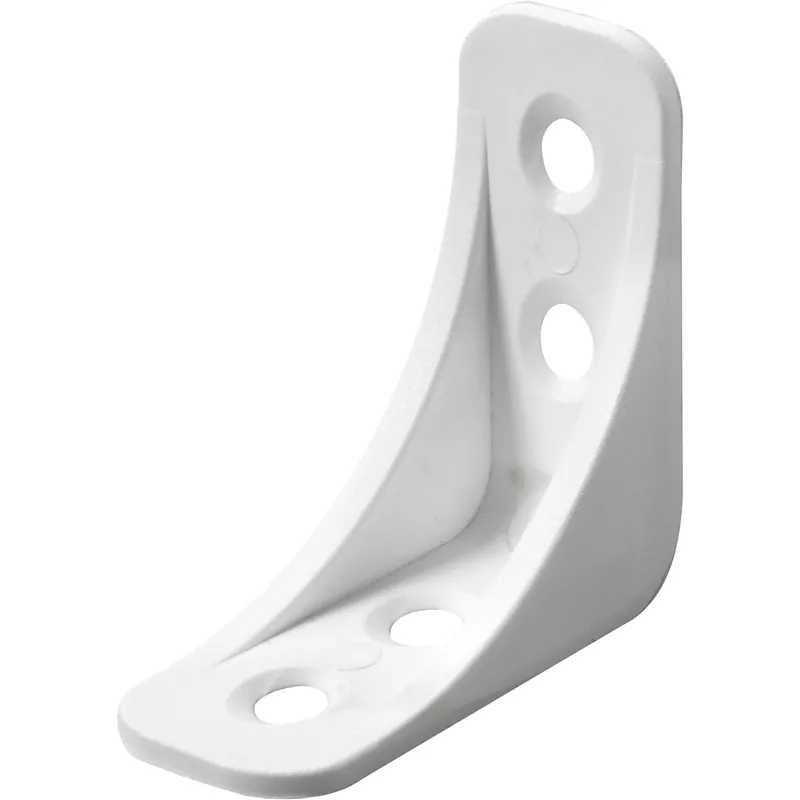 Must-Have Squadra angolare in plastica bianca 16 mm x 40 mm x 40 mm