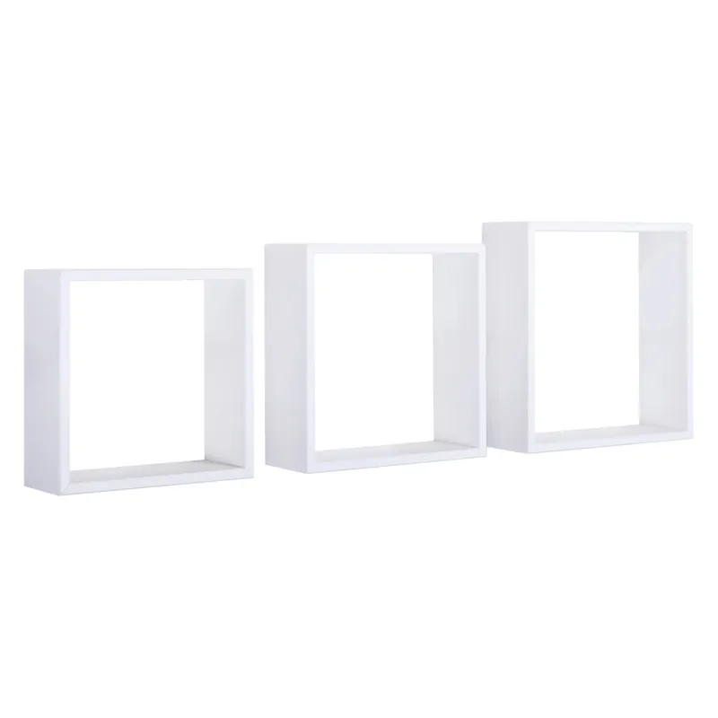 Express Levering Mensole in legno Cubo Slim 3 misure bianco