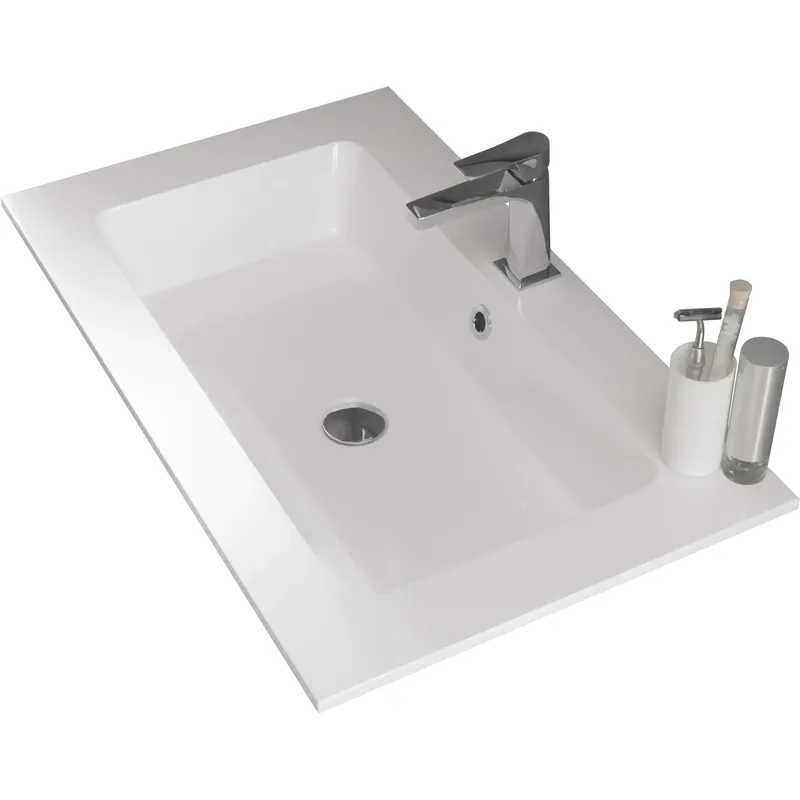 Meest Verkocht Lavabo bianco in mineralmarmo 75 cm