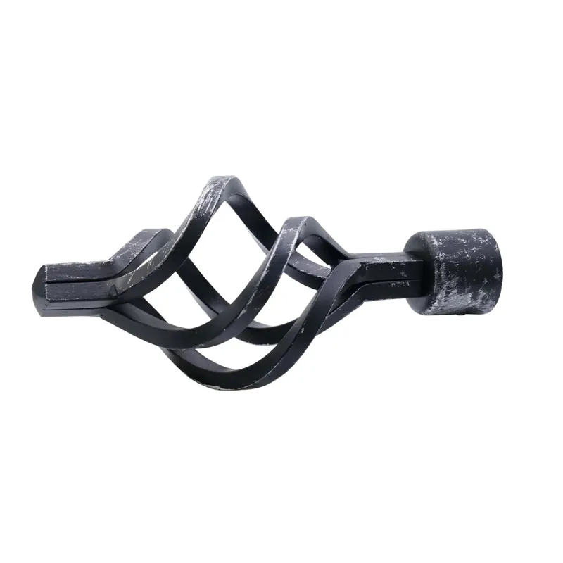 Weekendaanbieding Terminale per bastone tenda in metallo Twist nero Ø 2 cm 1 pz