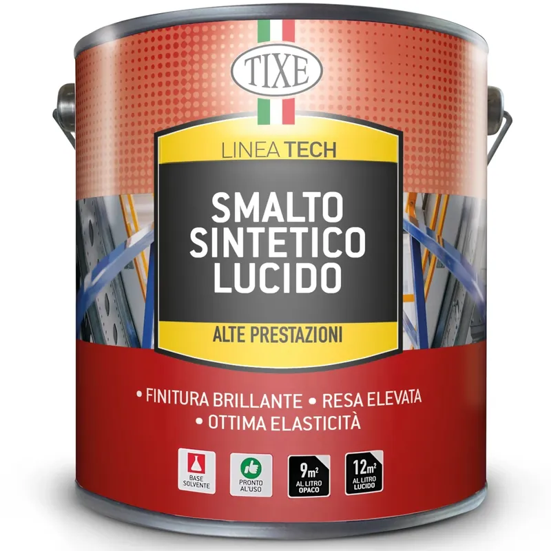 Smalto a solvente lucido Tixe nero lucido 2,5 l Laatste Kans