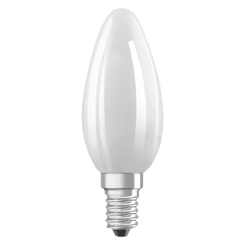 Lampadina LED Super Efficient E14 forma a candela Osram 470lm bianco opaco Finale Uitverkoop